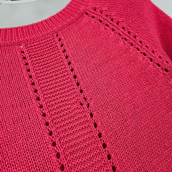 Lilly Pulitzer Sweater Pink Cable Knit Crewneck Long Sleeve Pullover Size XS - Picture 9 of 9